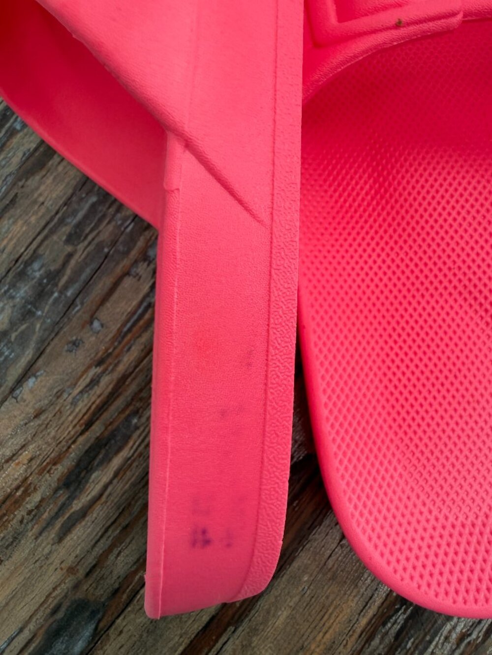 Freedom Moses Glow Neon Pink Double Strap Slide Sandals Barbiecore Women 11-12 - Picture 7 of 7
